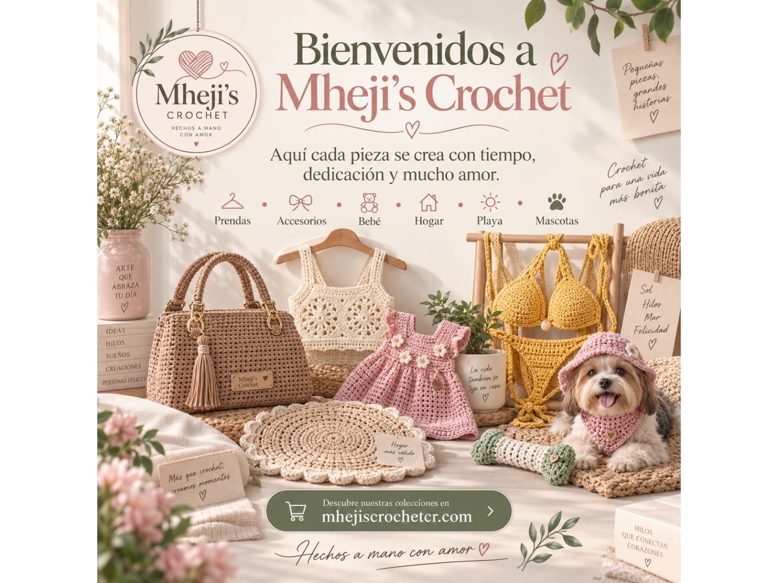 Piezas de crochet hechas a mano por Mheji's Crochet